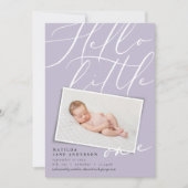 hallo kleine elegante moderne foto aankondiging (Voorkant)