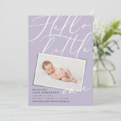 hallo kleine elegante moderne foto aankondiging (Staand voorkant)
