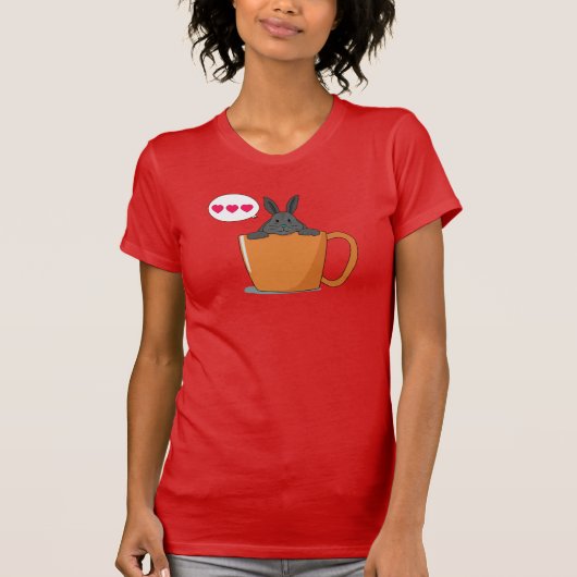 hallo kleine grijze bunny T-Shirt (Voorkant)