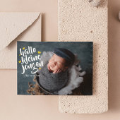 Hallo kleine jongen Gouden Hart Fotocollage Baby  Aankondiging
