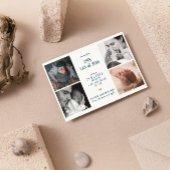 Hallo kleine jongen Gouden Hart Fotocollage Baby  Aankondiging