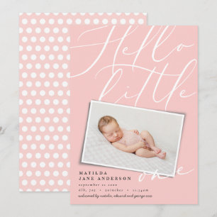 hallo kleine moderne foto aankondiging