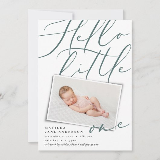 hallo kleine moderne foto aankondiging (Voorkant)