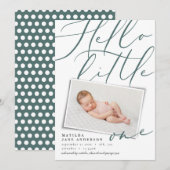 hallo kleine moderne foto aankondiging (Voorkant / Achterkant)