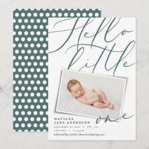 hallo kleine moderne foto aankondiging