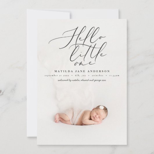 hallo kleine moderne foto aankondiging (Voorkant)