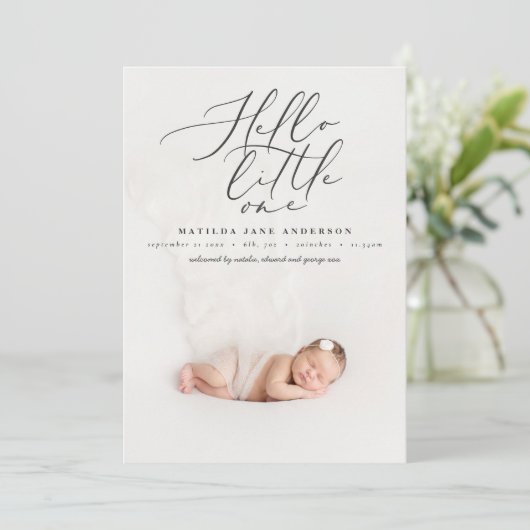 hallo kleine moderne foto aankondiging (Staand voorkant)
