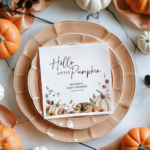 Hallo Kleine Pompoen Herfst Baby Shower Servet
