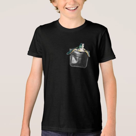 Hallo Kleine Schildpad Tri-Blend Shirt (Voorkant)