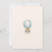 Hallo Kleine, Teddy Bear Balloon Baby shower Kaart (Achterkant)