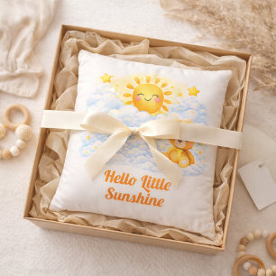 Hallo Kleine Zonneschijn Zoete Baby Hemelblauw Kussen