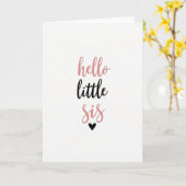 Hallo Kleine Zus Cute Kaart (Gele Bloem)