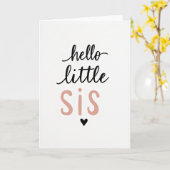 Hallo Kleine Zus Simpele Kaart (Gele Bloem)