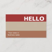 hallo Kleurenpalet met rode aarde - Minimale klass Visitekaartje (Voorkant)