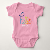 Hallo Kleurrijk Bodysuit van World Baby Jersey (Voorkant)