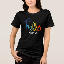Hallo Kleurrijk T-shirt van World Women's Tri-blen