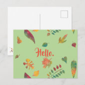 Hallo Kleurrijke herfstbladeren Briefkaarten (Voorkant / Achterkant)