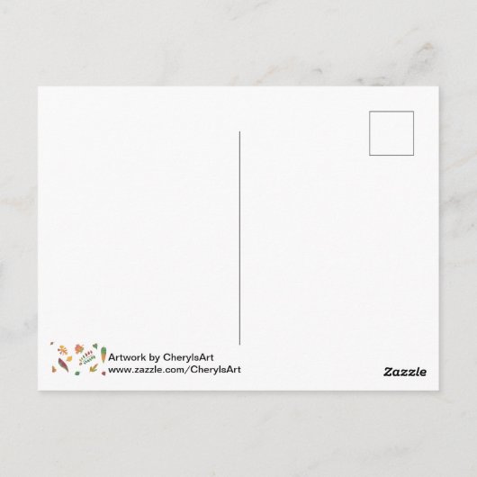 Hallo Kleurrijke herfstbladeren Briefkaarten (Achterkant)