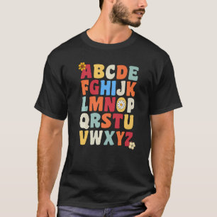 Hallo kleuter alfabet ABC's kleuterschool vintage T-shirt