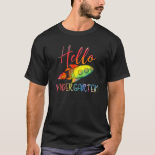 Hallo Kleuter Tie Dye Terug naar School Meisjes Bo T-shirt