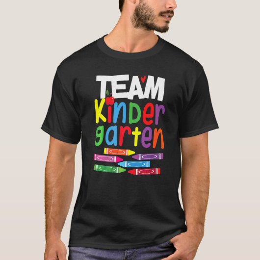 Hallo kleutergroep C Potlood Team Leraar terug T-shirt (Voorkant)