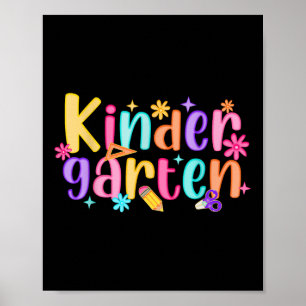 Hallo Kleuterjuf Meisjes Kind Preppy Terug T Poster