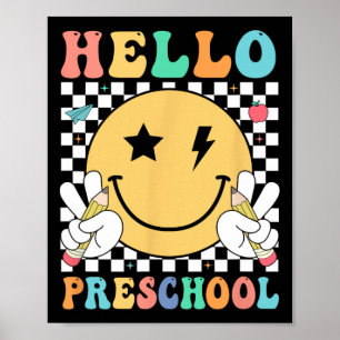 Hallo kleuterleidster kinderen team pre-k pre k te poster