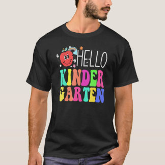 Hallo kleuterleidster leerlingen terug naar school t-shirt