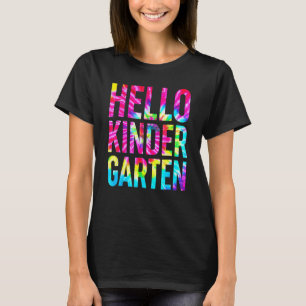 Hallo Kleuterleidster Student Tie Dye Terug Naar T-shirt