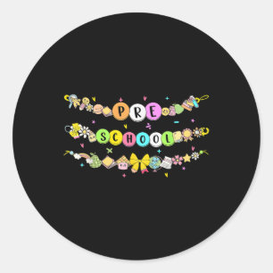 Hallo kleuterleidster terug naar school Pre-k armb Ronde Sticker