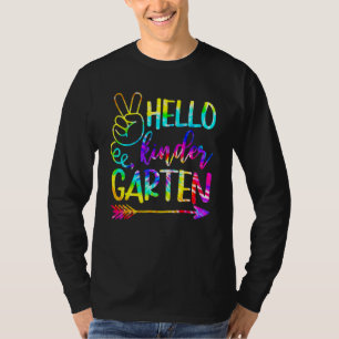 Hallo Kleuterleidster Tie Dye Welkom Terug Naar T-shirt