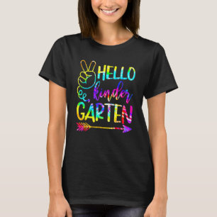 Hallo Kleuterleidster Tie Dye Welkom Terug Naar T-shirt