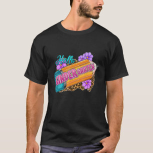 Hallo kleuterleraar Student Potlood Luipaard T-shirt