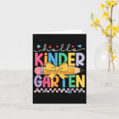 Hallo Kleuterschool Coquette Bow Pencil Kinder Bac Kaart (Gele Bloem)