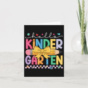 Hallo Kleuterschool Coquette Bow Pencil Kinder Bac Kaart