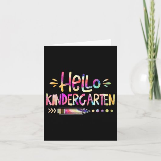 Hallo Kleuterschool eerste dag terug naar school S Kaart (Voorkant)