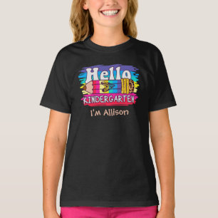 Hallo Kleuterschool Eerste dag van Back to School T-shirt