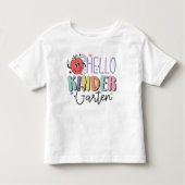 Hallo Kleuterschool Eerste Dag van de School Apple Kinder Shirts (Voorkant)