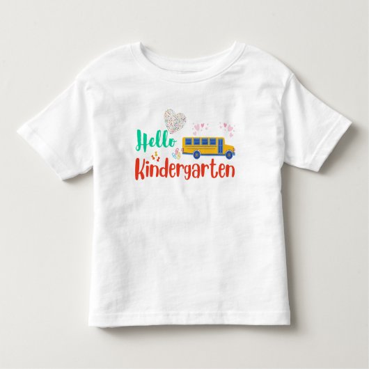 Hallo Kleuterschool, eerste schooldag Kinder Shirts (Voorkant)