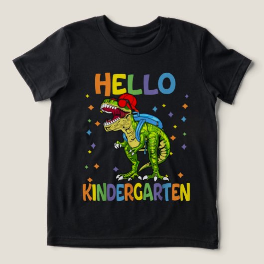 Hallo kleuterschool - eerste schooldag kinderen Tri-Blend shirt (Design voorkant)