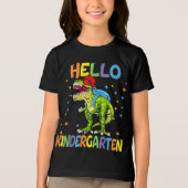 Hallo kleuterschool - eerste schooldag kinderen Tri-Blend shirt (Voorkant)