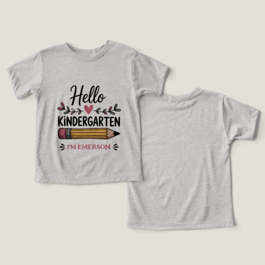 Hallo Kleuterschool gepersonaliseerd terug naar sc (Ontwerp Voorkant & Achterkant)