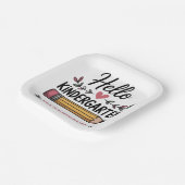 Hallo Kleuterschool gepersonaliseerd terug naar sc Papieren Bordje (Gebogen)