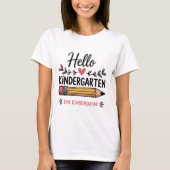 Hallo Kleuterschool gepersonaliseerd terug naar sc T-shirt (Voorkant)