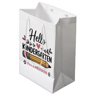 Hallo kleuterschool gepersonaliseerde terug naar s medium cadeauzakje