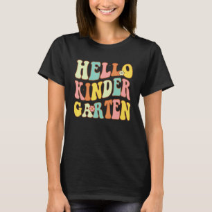 Hallo kleuterschool Groovy eerste schooldag onderw T-shirt
