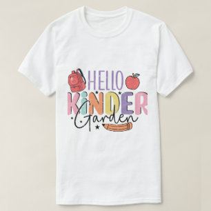 Hallo Kleuterschool Kleurrijk Terug Naar School T-shirt