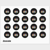 Hallo €? Kleuterschool Leopard Back School Educate Ronde Sticker (Vel)