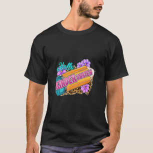 Hallo Kleuterschool Luipaard Bloem Potlood Schatti T-shirt