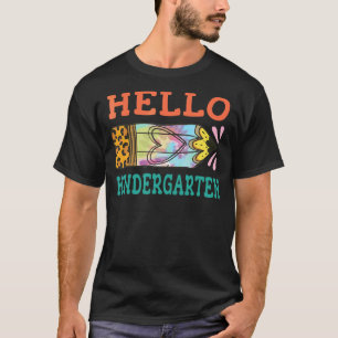 Hallo Kleuterschool Luipaard Tie Dye Potlood Scha T-shirt